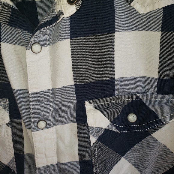 American Rag Cie Men’s Blue Plaid Western Button Up Long Sleeve L Pearl Snaps. - Picture 2 of 10